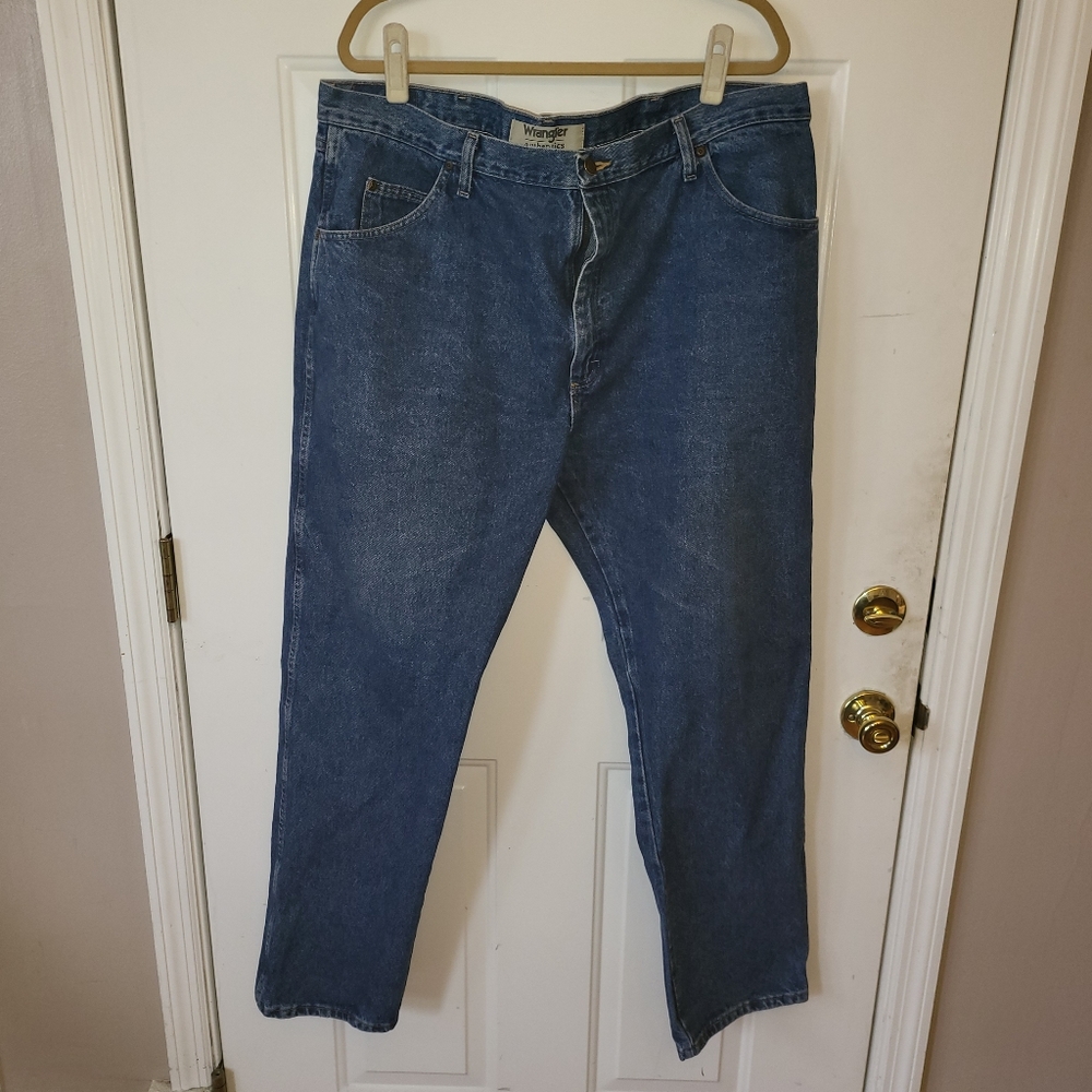 Wrangler Authentics Jeans, Dark Blue, Mens Big & Tall Size 42x32